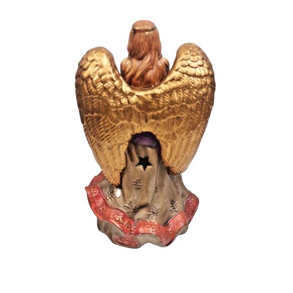 Vintage Ceramic Holiday Angel Tabletop Night Light by Elements 10 in Glow NIB - Picture 5 of 12